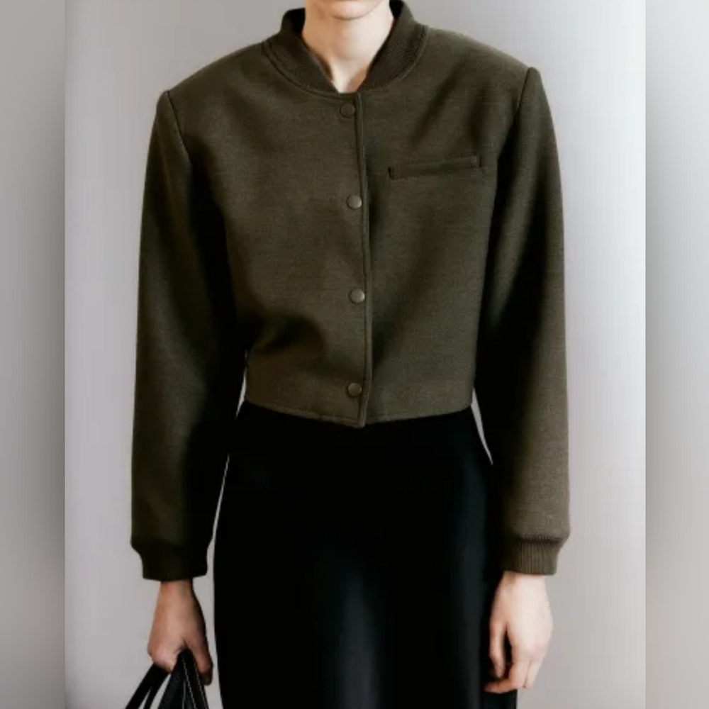 Bomber style jacket.  Cropped.  H&M